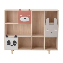 Bloomingville Calle bookshelf 89.5x107 cm 3 drawers, Nature BeigeMulti