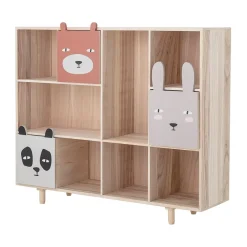 Bloomingville Calle bookshelf 89.5x107 cm 3 drawers, Nature BeigeMulti