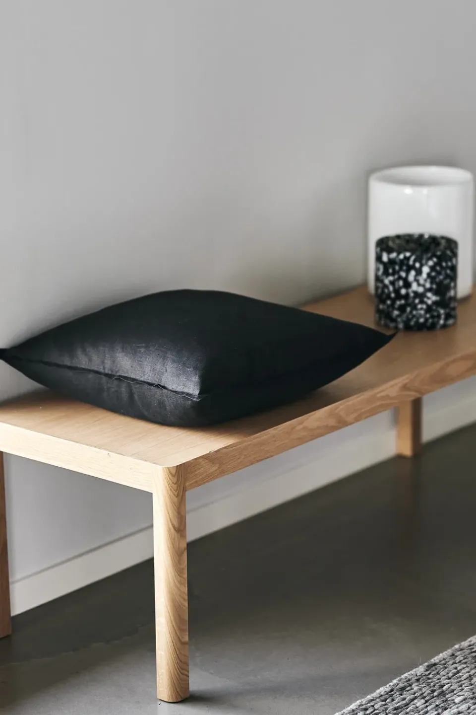 Best Scandi Living Calm pillow case linen 50x50 cm, Carbon Black