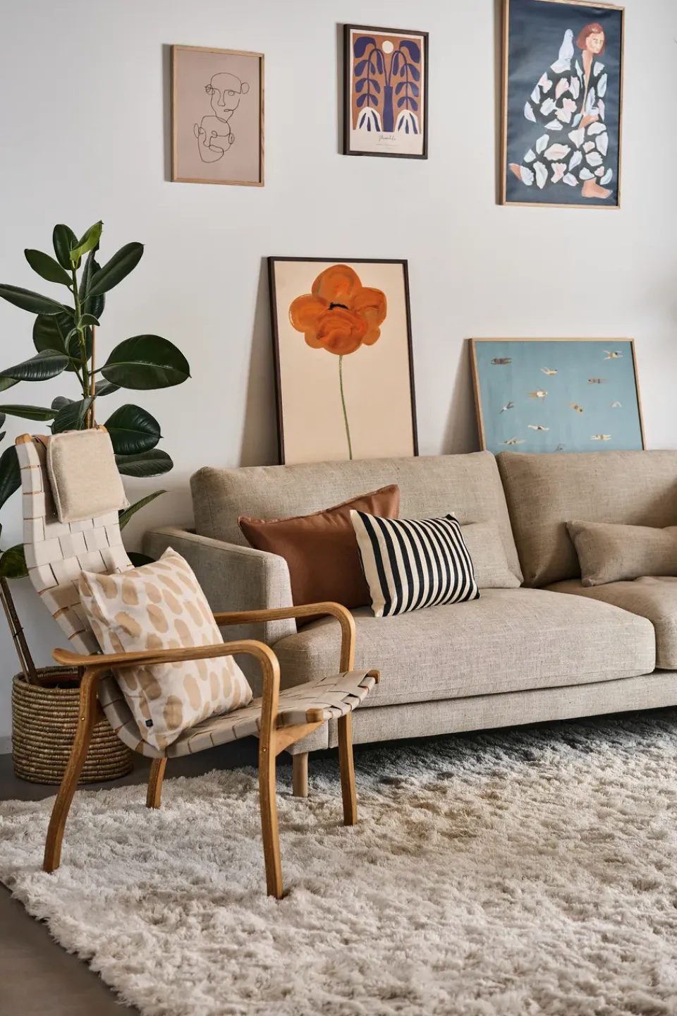Hot Scandi Living Calm pillow case linen 40x60 cm, Almond Brown