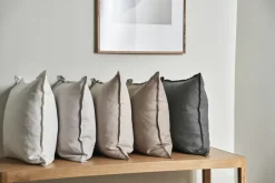 Cushion Covers^Scandi Living Calm pillow case linen 50x50 cm, Sand Beige