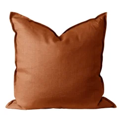 Discount Scandi Living Calm pillow case linen 50x50 cm, Rust Red