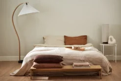 Online Scandi Living Calm pillow case linen 40x60 cm, Chocolate Brown