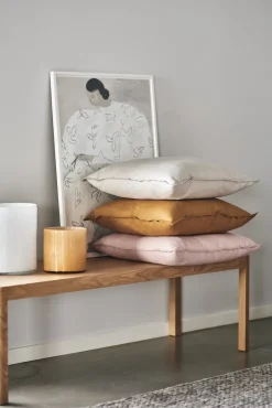 Clearance Scandi Living Calm pillow case linen 50x50 cm, Dusty Rose Pink