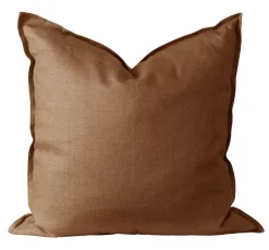 Online Scandi Living Calm pillow case linen 50x50 cm, Almond Brown