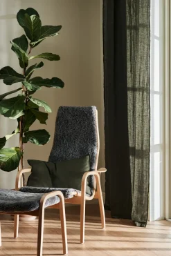 Cushion Covers^Scandi Living Calm pillow case linen 40x60 cm, Forest Green