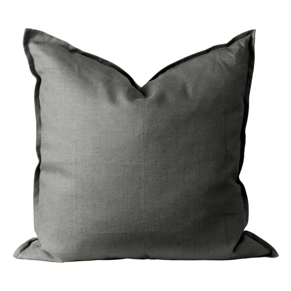 Sale Scandi Living Calm pillow case linen 50x50 cm, Charcoal Grey