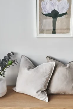Cushion Covers^Scandi Living Calm pillow case linen 50x50 cm, Greige Beige