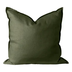 Cushion Covers^Scandi Living Calm pillow case linen 50x50 cm, Forest Green