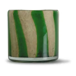 Clearance Byon Calore lantern-vase M Ø15 cm, Green-beige GreenBeige