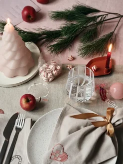 Hot Broste Copenhagen Candy Christmas tree pendant glass 2 pieces, Dusty Pink