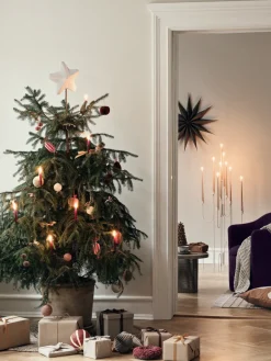 Hot Broste Copenhagen Candy Christmas tree pendant glass 2 pieces, Dusty Pink