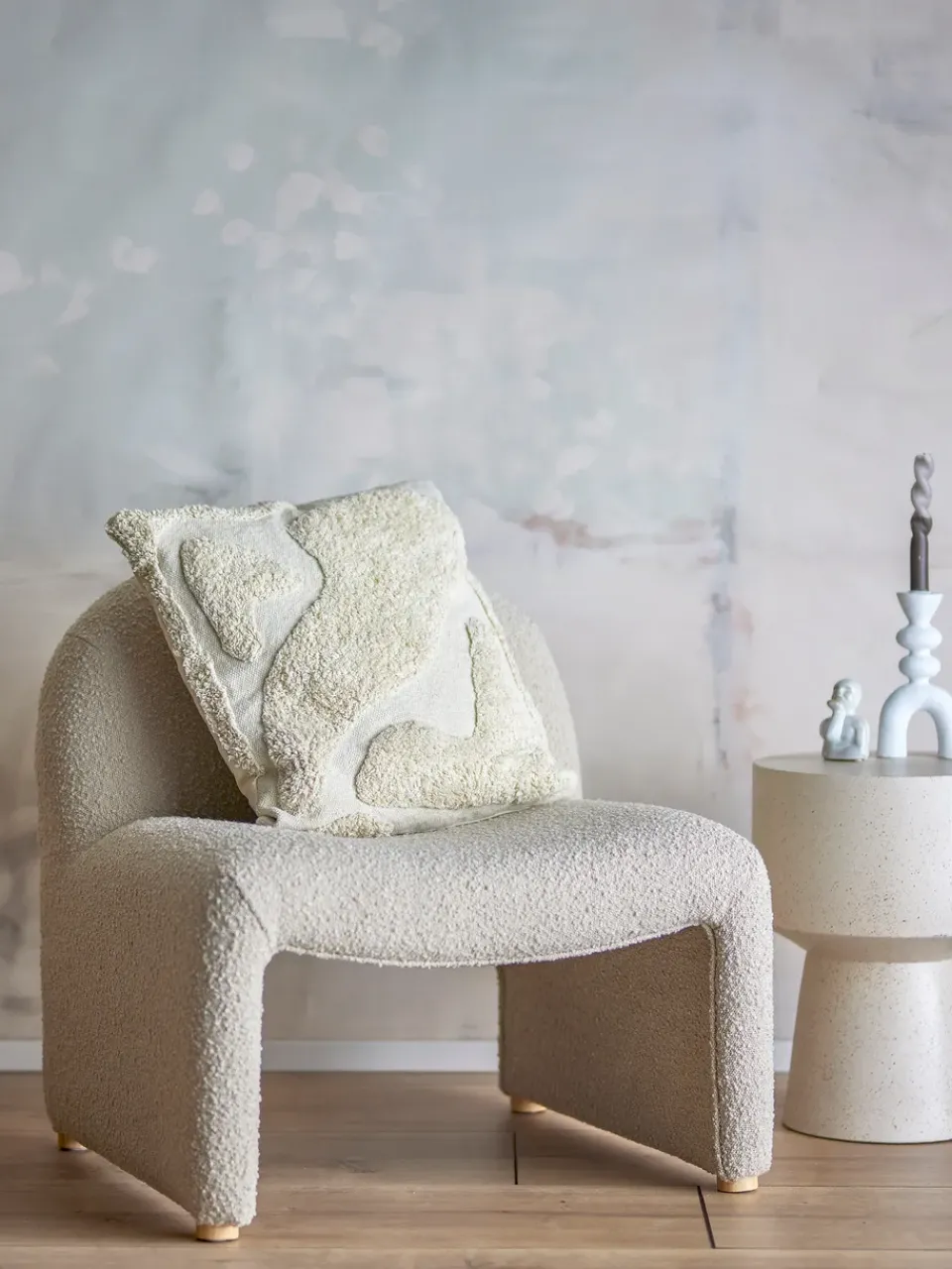 Cushions^Bloomingville Canelli cushion 50x50 cm, Nature White