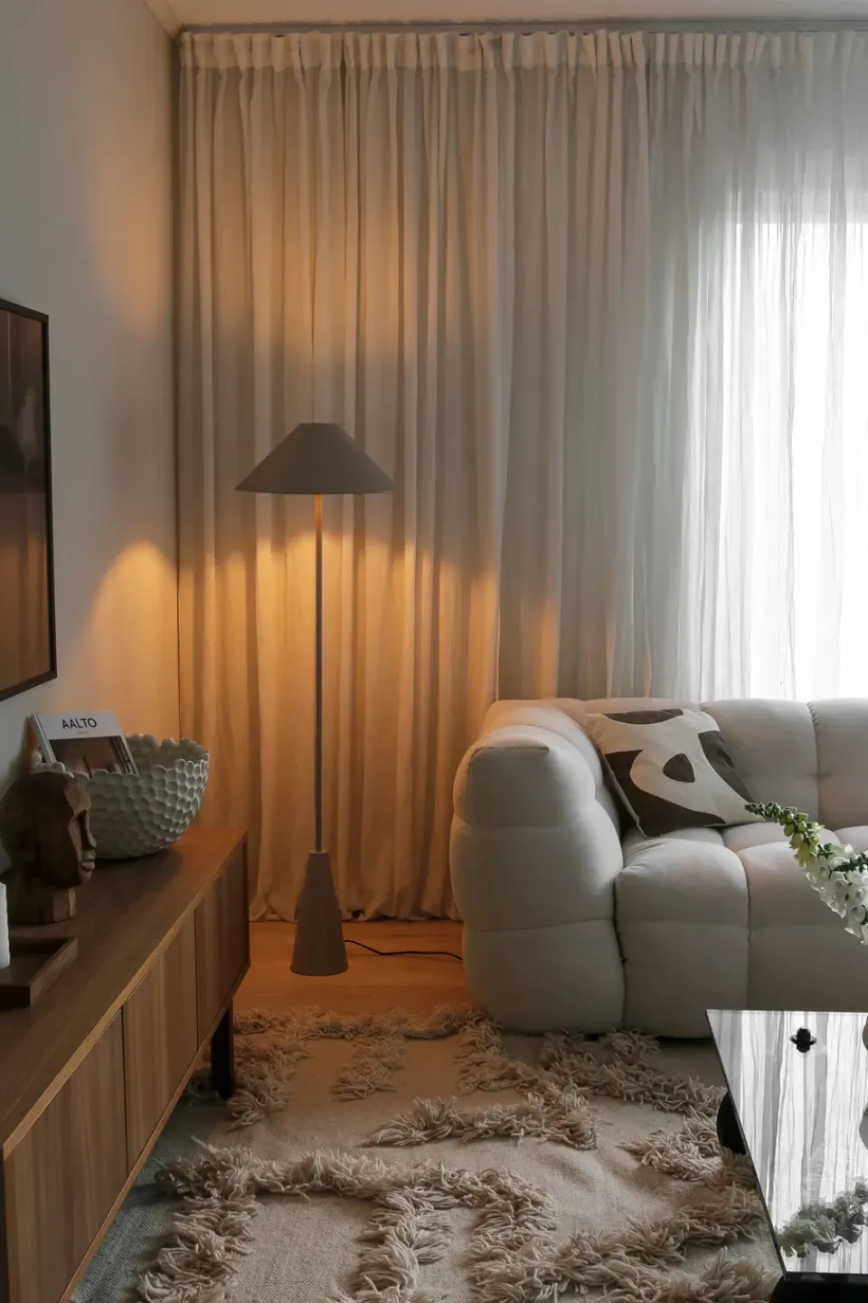 Globen Lighting Cannes floor lamp 140 cm, Mud GreyBeige