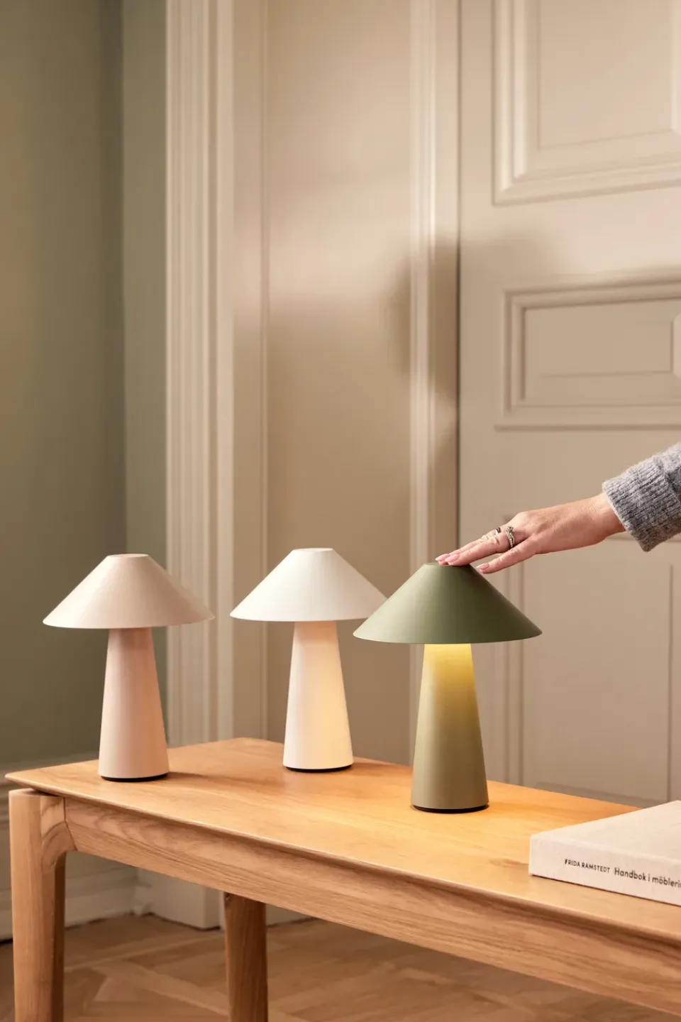 Online Globen Lighting Cannes portable table lamp, Mud Beige