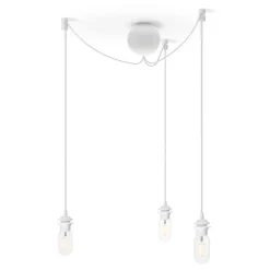 Lamp Hooks & Suspensions^Umage Cannonball ceiling cup with 3 cords, White