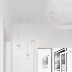 Lamp Hooks & Suspensions^Umage Cannonball ceiling cup with 3 cords, White