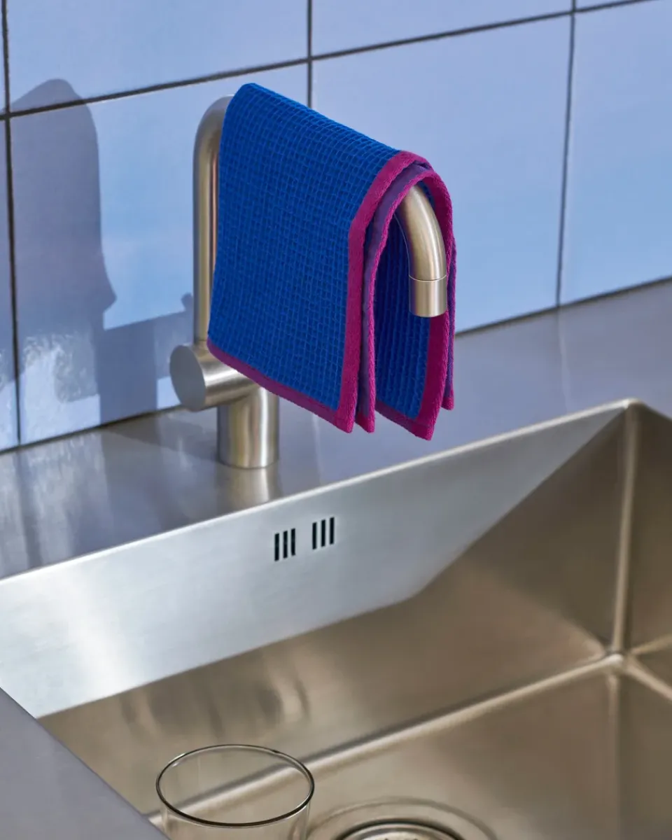 Dishcloths & Brushes^HAY Canteen dishcloth 31x31 cm 2-pack, Blue/fuchsia-Beige/yellow BlueBrown