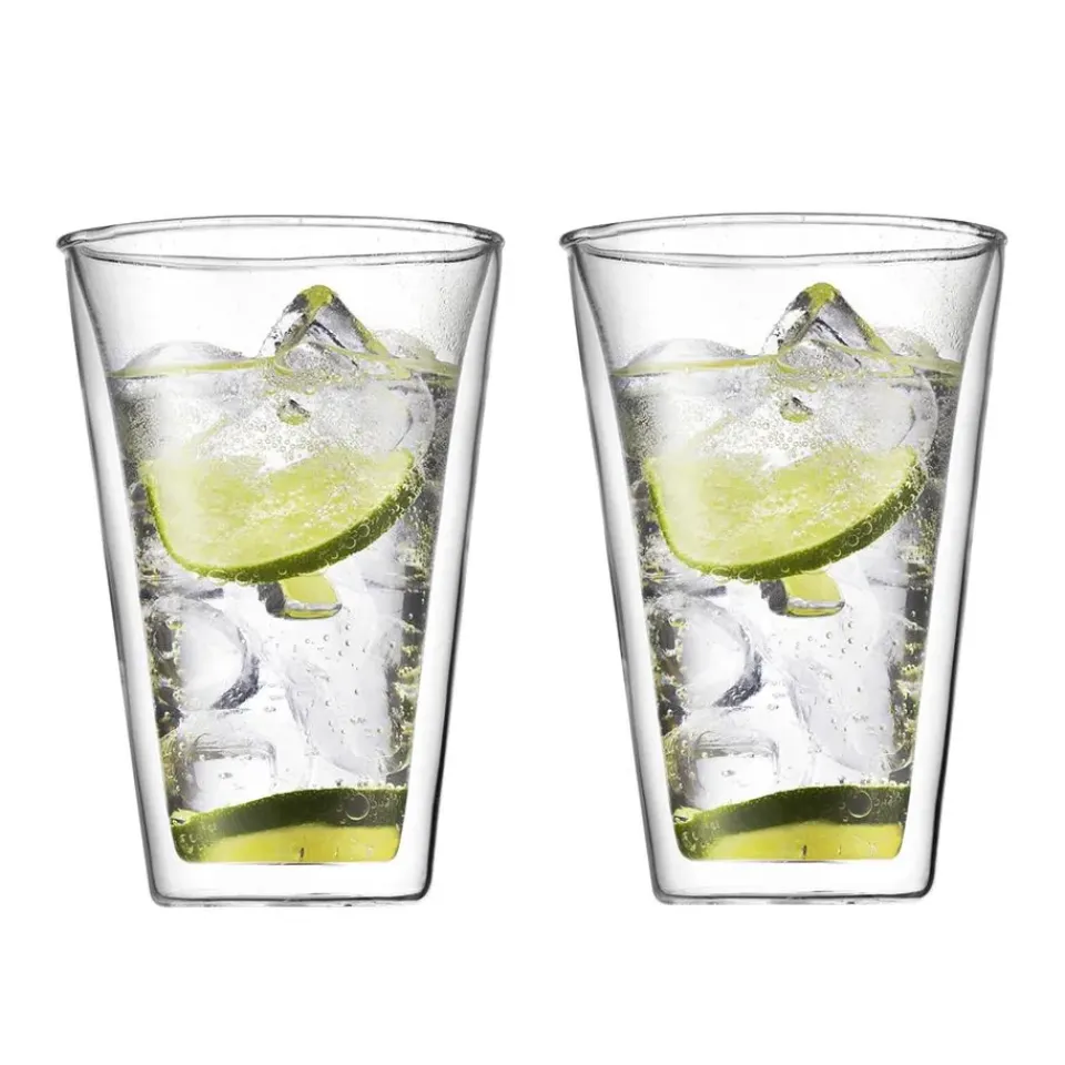 Drinking Glasses & Tumblers^Bodum Canteen double wall glass 2-pack, 0.4 l Transparent