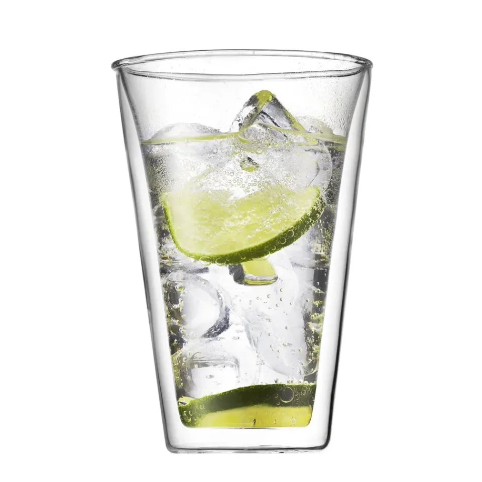 Drinking Glasses & Tumblers^Bodum Canteen double wall glass 2-pack, 0.4 l Transparent