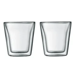 Best Bodum Canteen double wall glass 2-pack, 0.1 l Transparent