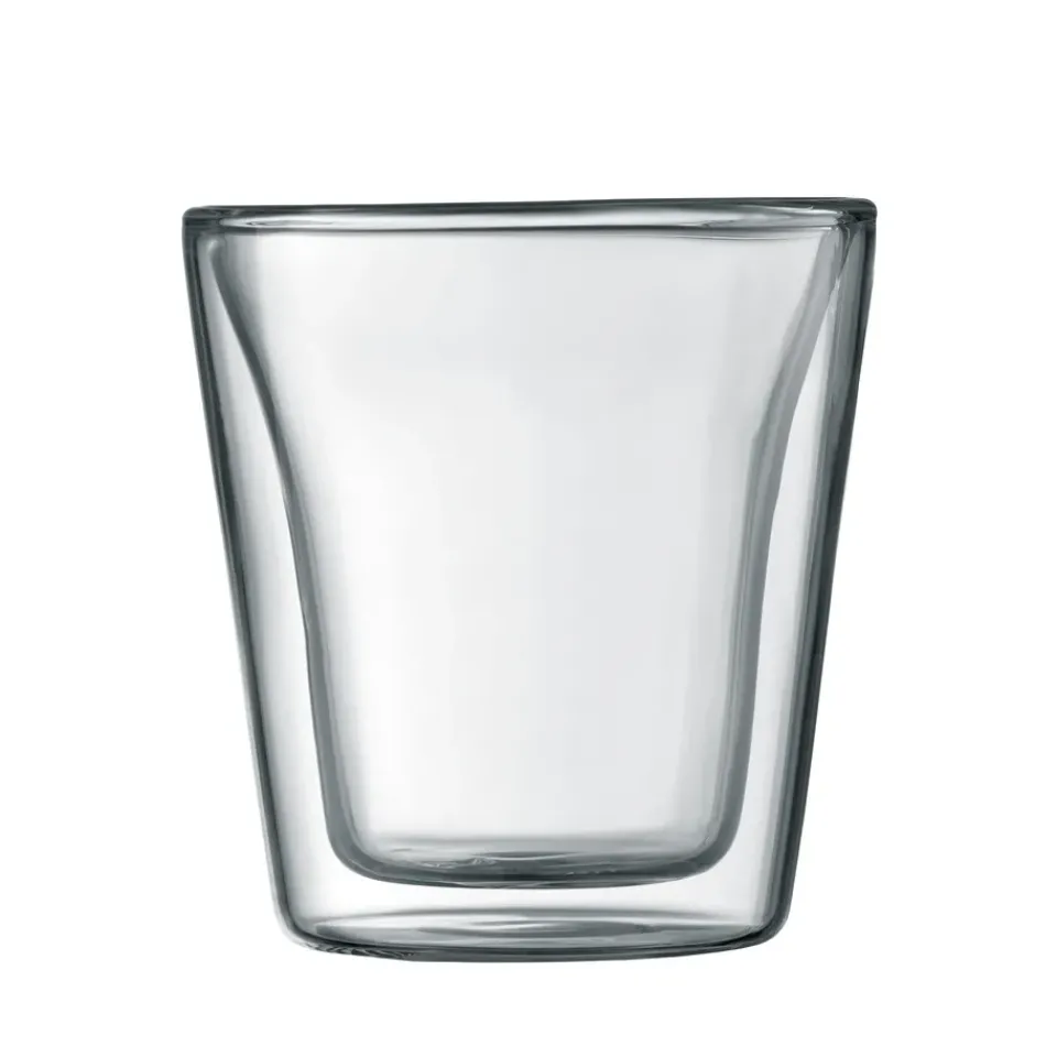 Best Bodum Canteen double wall glass 2-pack, 0.1 l Transparent