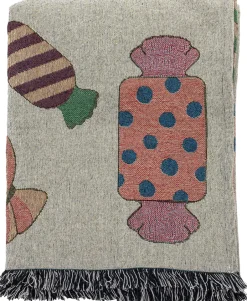 Cotton Blankets & Throws^Bloomingville Caramella throw 130x150 cm, Nature Beige