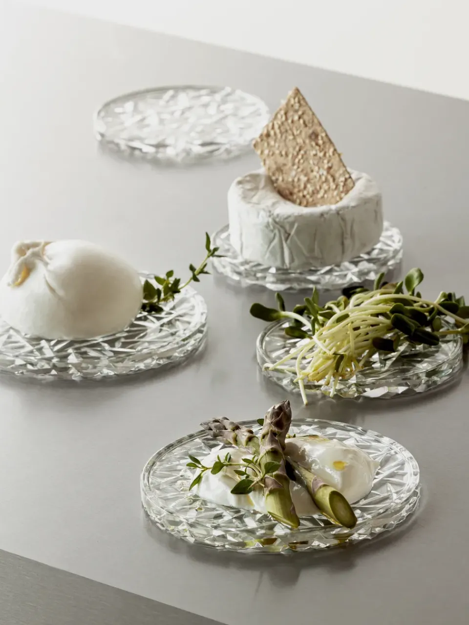 New Orrefors Carat coaster Ø12.5 cm, Clear Transparent