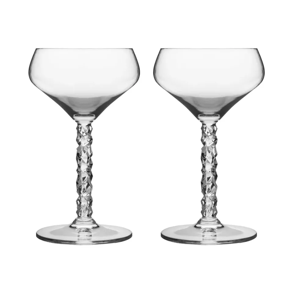 Clearance Orrefors Carat cocktail glass 2-pack, Clear Transparent