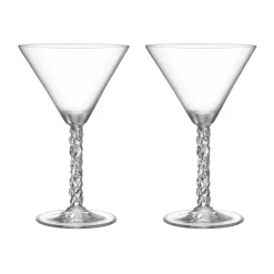 Orrefors Carat martini glass 25 cl 2-pack, Clear Transparent