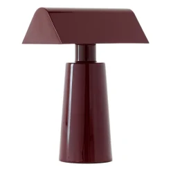 Bedside Lamps^&Tradition Caret MF1 portable table lamp, Dark burgundy Red