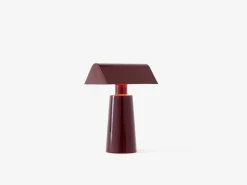 Bedside Lamps^&Tradition Caret MF1 portable table lamp, Dark burgundy Red