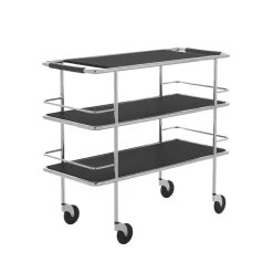 Serving Trolleys^Lammhults Cargo serveringsvagn, laminate-chrome Black
