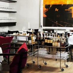 Serving Trolleys^Lammhults Cargo serveringsvagn, laminate-chrome Black