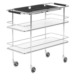 Serving Trolleys^Lammhults Cargo Support serving trolley, laminate-chrome White