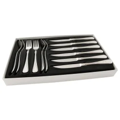 Steak Knives^Hardanger Bestikk Carina meat cutlery set 12 pcs, stainless steel Silver-coloured