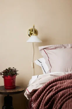Outlet Sagaform Carl pillowcase 50x60 cm, Beige-burgundy Grey