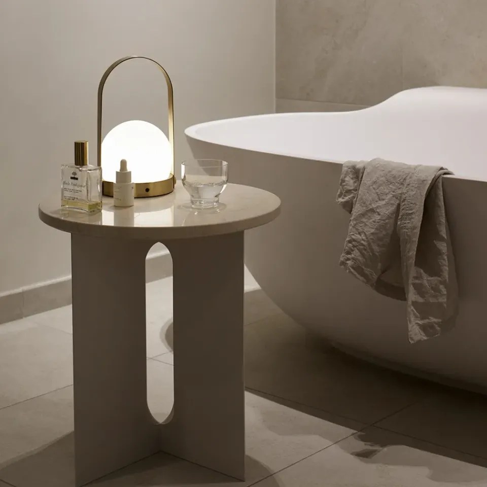 New Audo Copenhagen Carrie portable table lamp, brushed brass Gold-coloured