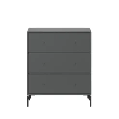 Dressers & Drawer Units|Dressers & Drawer Units^Montana Carry dresser, Anthracite 04, black lacquered legs Grey
