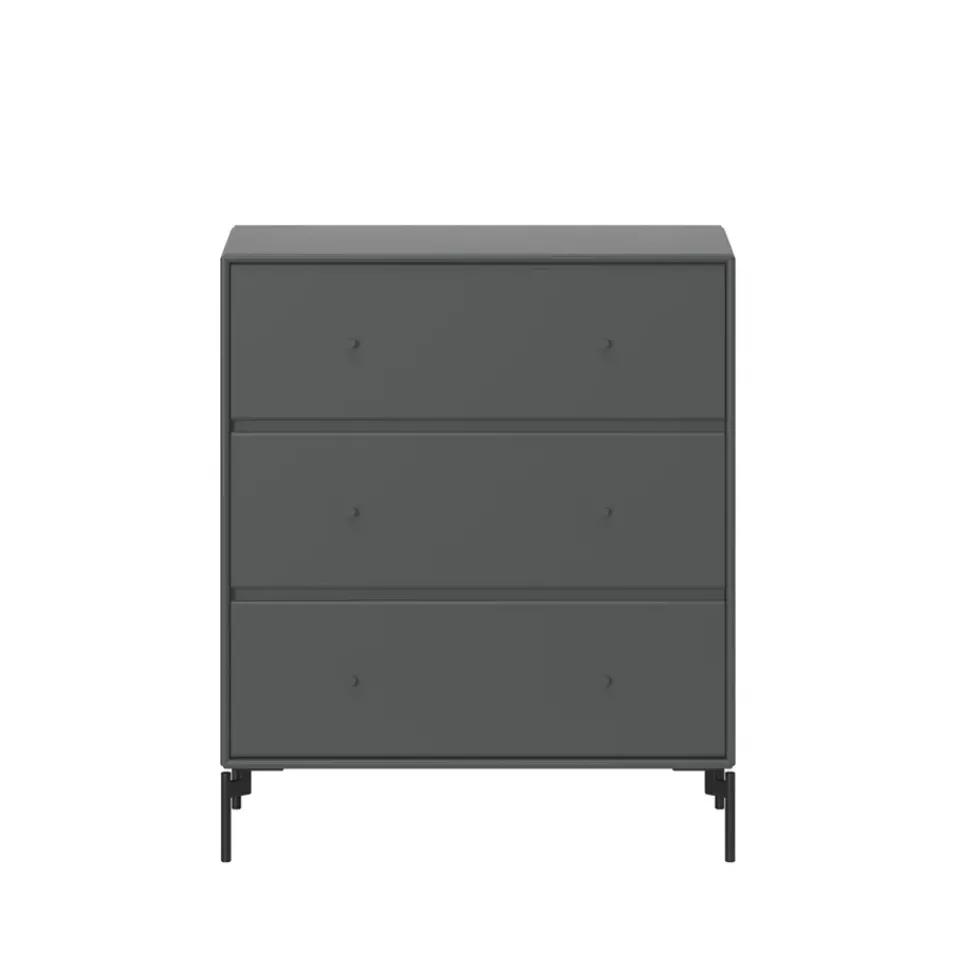 Dressers & Drawer Units|Dressers & Drawer Units^Montana Carry dresser, Anthracite 04, black lacquered legs Grey
