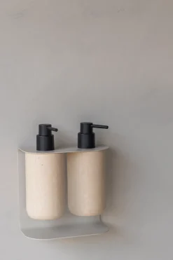 Soap Dispensers & Dishes^Mette Ditmer Carry wall-mounted holder double, Sand grey Beige
