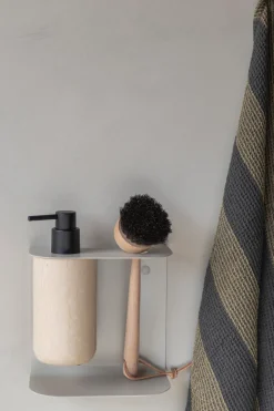 Soap Dispensers & Dishes^Mette Ditmer Carry wall-mounted holder double, Sand grey Beige