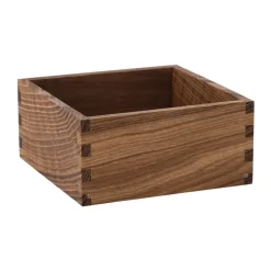 Boxes & Jars^Scandi Living Carve storage box 15 cm, Dark stained oak Brown