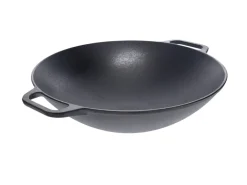 Online Victoria Cast iron wok pan 36 cm, Black