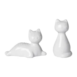 Pluto Design Cat salt & pepper mills, White