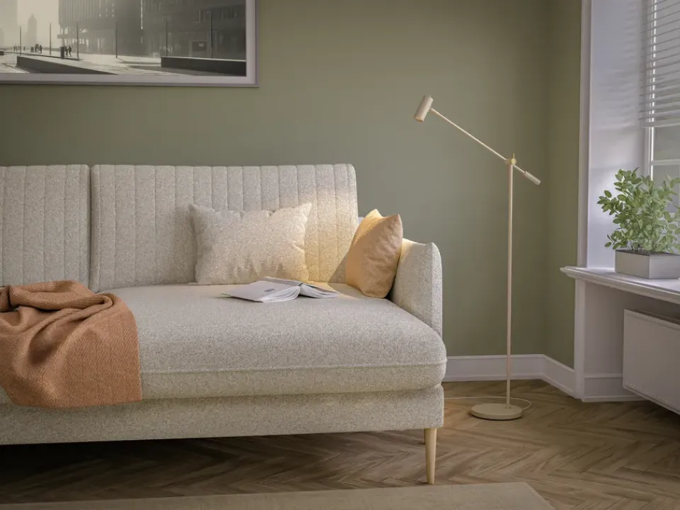 Discount Belid Cato floor lamp 134 cm, Nougat-brass Brown