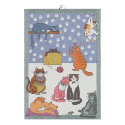 Kitchen Tea Towels^Ekelund Linneväveri Cats fun kitchen towel, 35x50 cm Multi