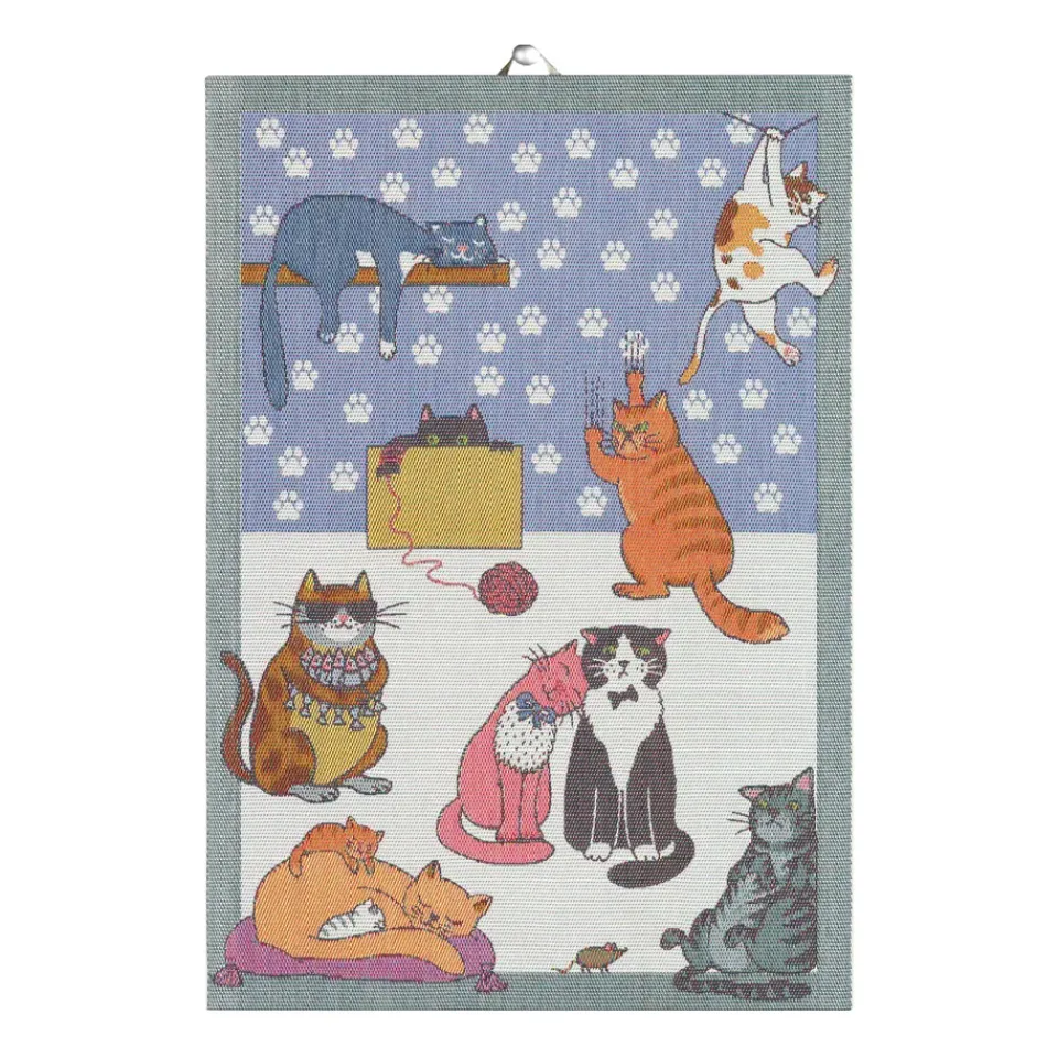 Kitchen Tea Towels^Ekelund Linneväveri Cats fun kitchen towel, 35x50 cm Multi