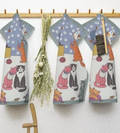 Kitchen Tea Towels^Ekelund Linneväveri Cats fun kitchen towel, 35x50 cm Multi
