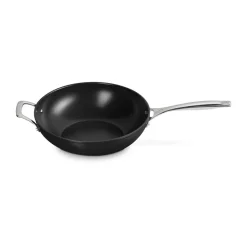Woks^Le Creuset Ceramic wok pan, 30 cm Black